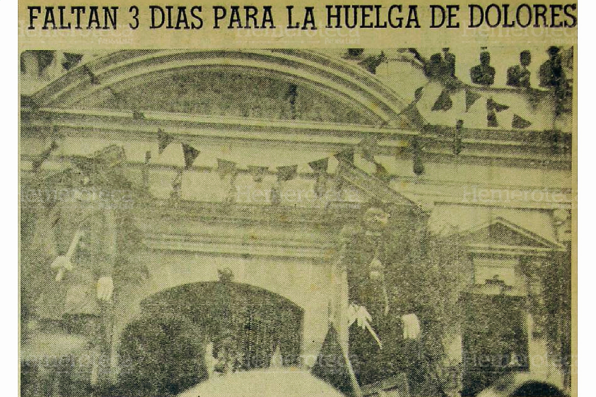 Imagen de la Huelga de Dolores de 1922. Foto: Hemeroteca PL