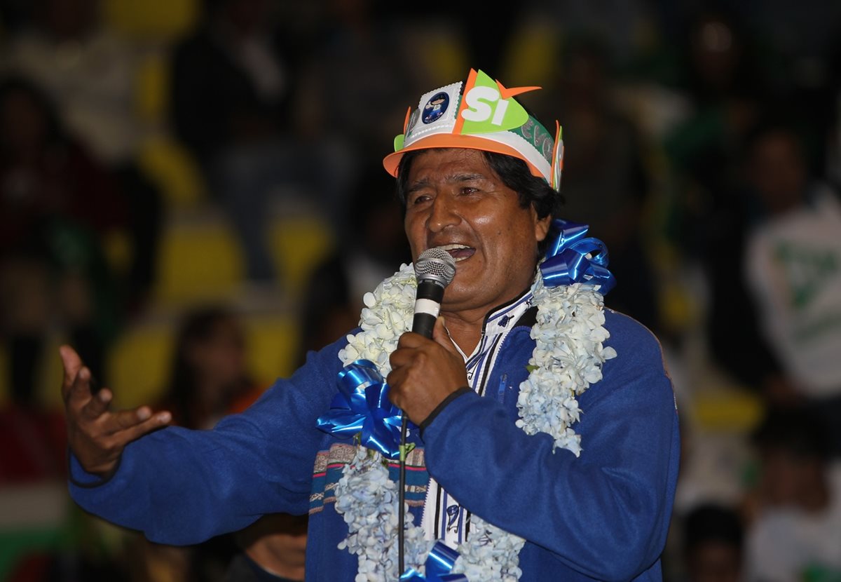 Evo Morales busca otro mandato en Bolivia. (Foto Prensa Libre: EFE)