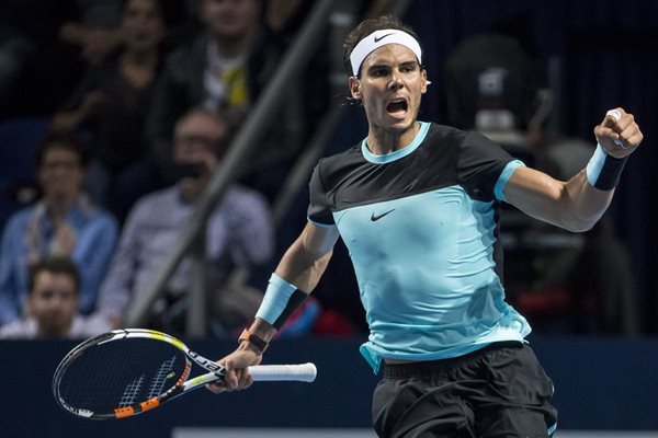 El español Rafael Nadal paso a la siguiente ronda en Suiza. (Foto Prensa Libre. AFP)
