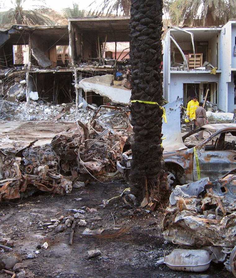 Así quedó un complejo residencial en Riad, Arabia Saudita luego de un ataque con explosivos el 8 de noviembre de 2003. (Foto: Hemeroteca PL)