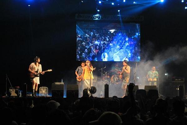 Uno de los conciertos que se llevaron a cabo en Puerto San José, esta Semana Santa. (Foto Prensa Libre: Enrique Paredes)<br _mce_bogus="1"/>