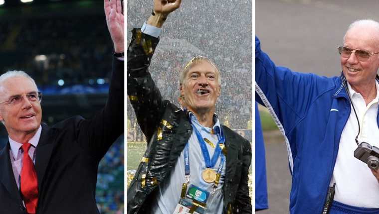Franz Beckenbauer, Didier Deschamps y Mario Zagallo forman parte del club de los que han ganado el Mundial como jugadores y entrenadores. (Foto Prensa Libre: AFP)