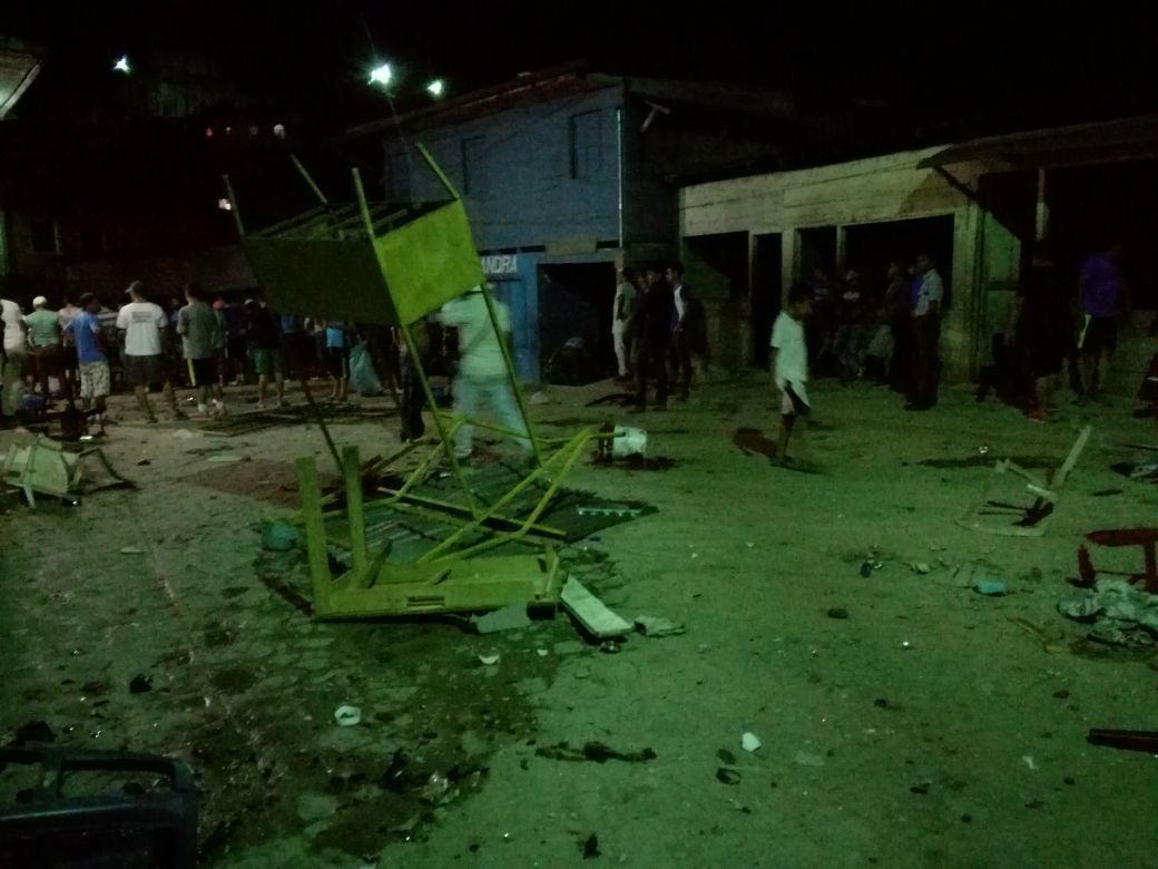 Durante la noche se registraron incidentes en Santa María Cahabón. (Foto Prensa Libre: Eduardo Sam)