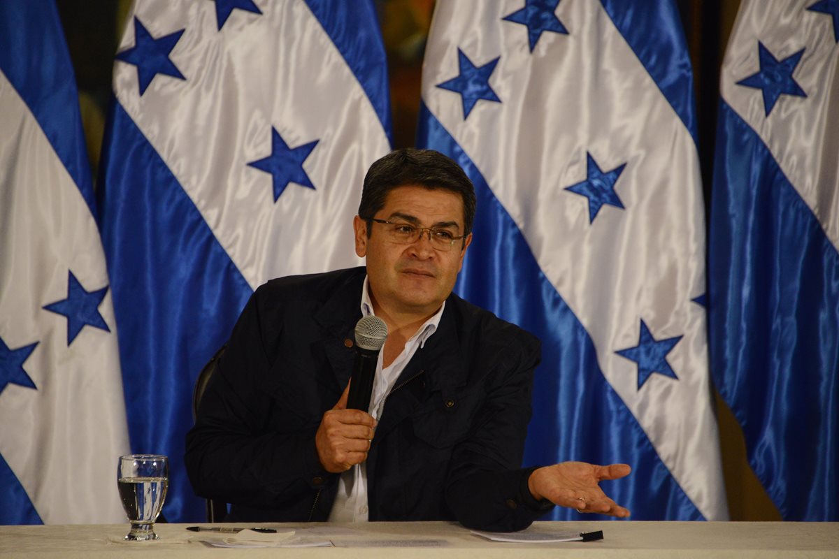 Juan Orlando Hernández, presidente de Honduras. (Foto Prensa Libre: EFE).