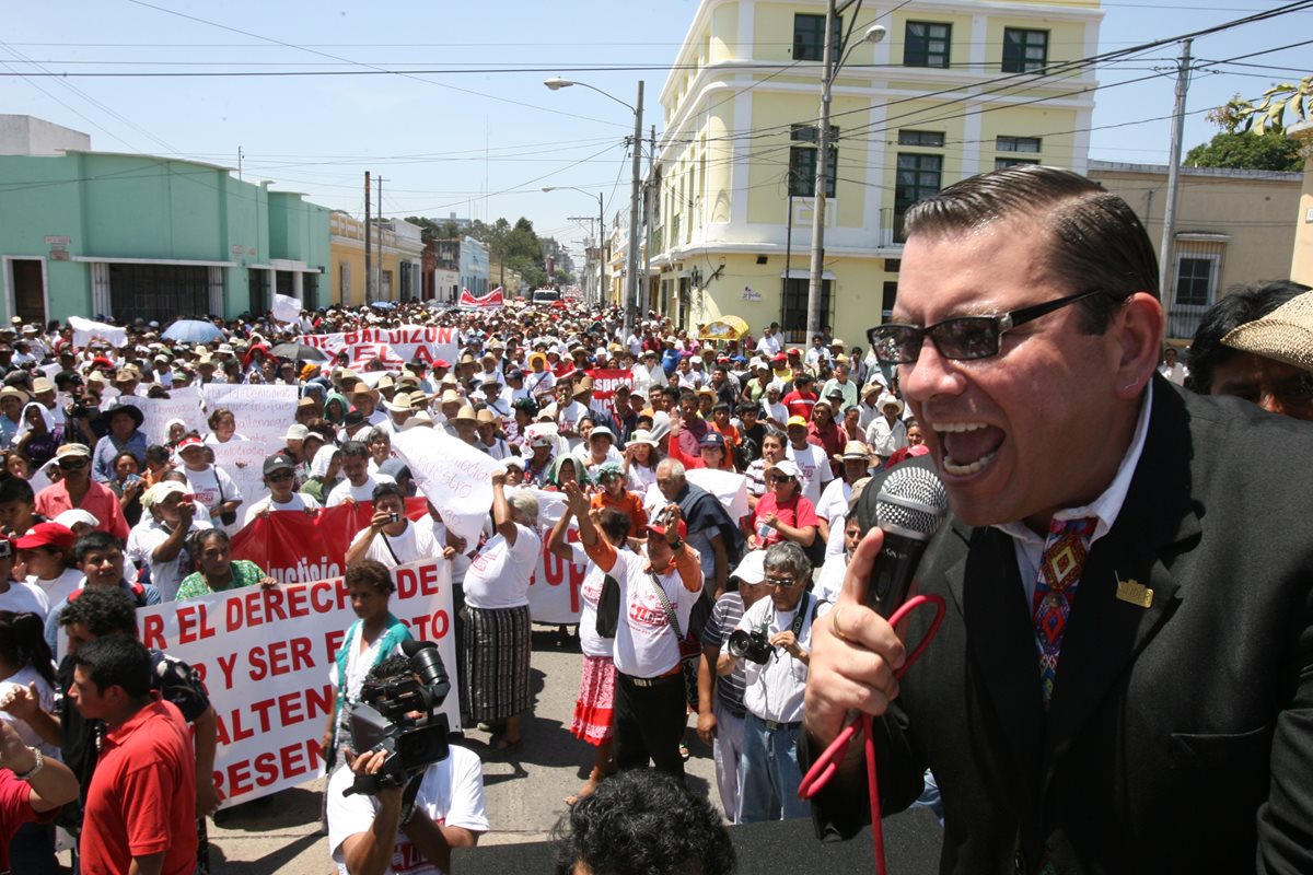 Baldizón, durante una campaña electoral. (Foto Prensa Libre: HemerotecaPL)