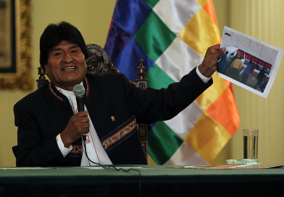 Evo Morales, presidente de Bolivia, había dicho que un hijo que tuvo con Gabriela Zapata falleció. (Prensa Libre: AFP)