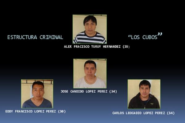 La banda Los Cubos fue desmantelada en agosto del 2011, sus víctimas eran mujeres y operaban en Sacatepéquez. (Foto Prensa Libre: Mingob)<br _mce_bogus="1"/>