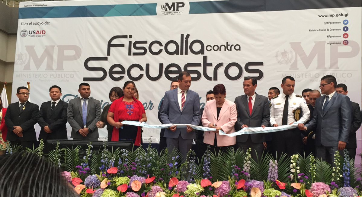 Ministerio Público inaugura Fiscalía Contra el Secuestro. (Foto Prensa Libre: MP)