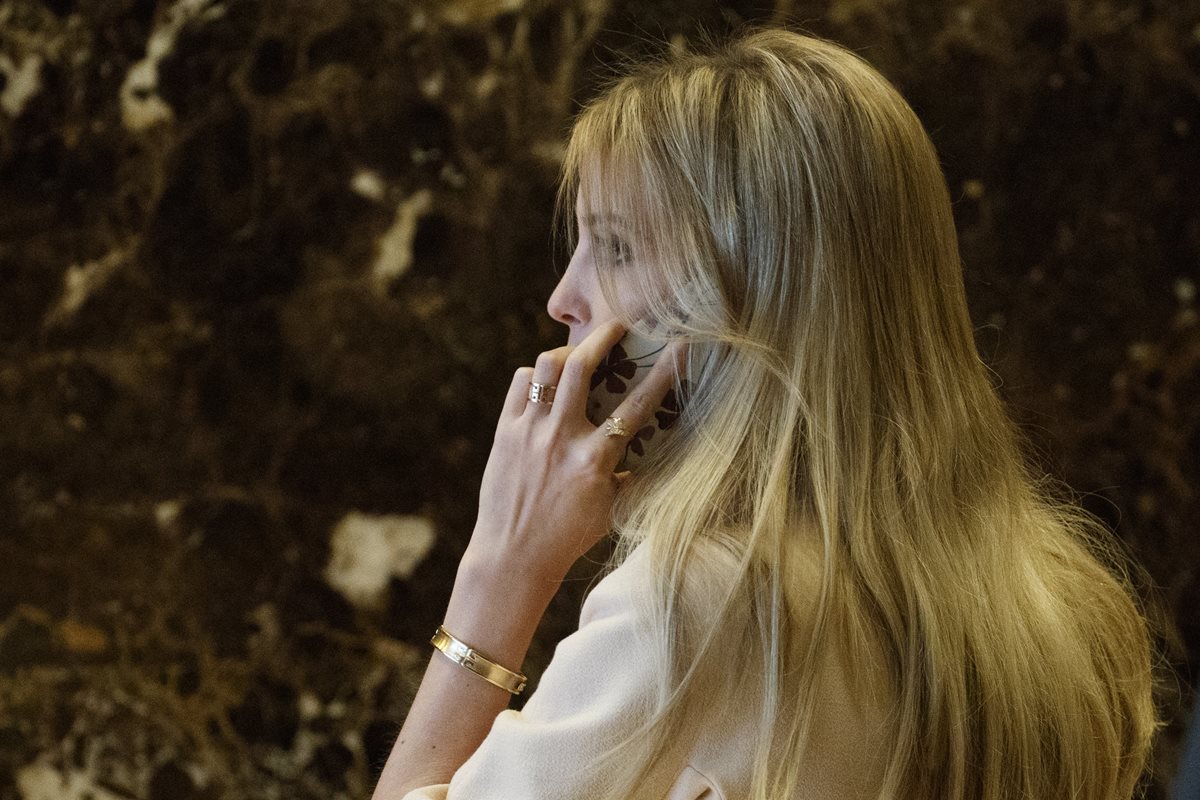Ivanka Trump, hija del presidente electo de EE. UU., Donald Trump. (Foto Prensa Libre: AP).