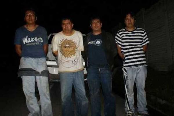 Los cuatro secuestradores fueron aprehendidos el 28 de agosto del 2011. (Foto Prensa Libre: PNC)