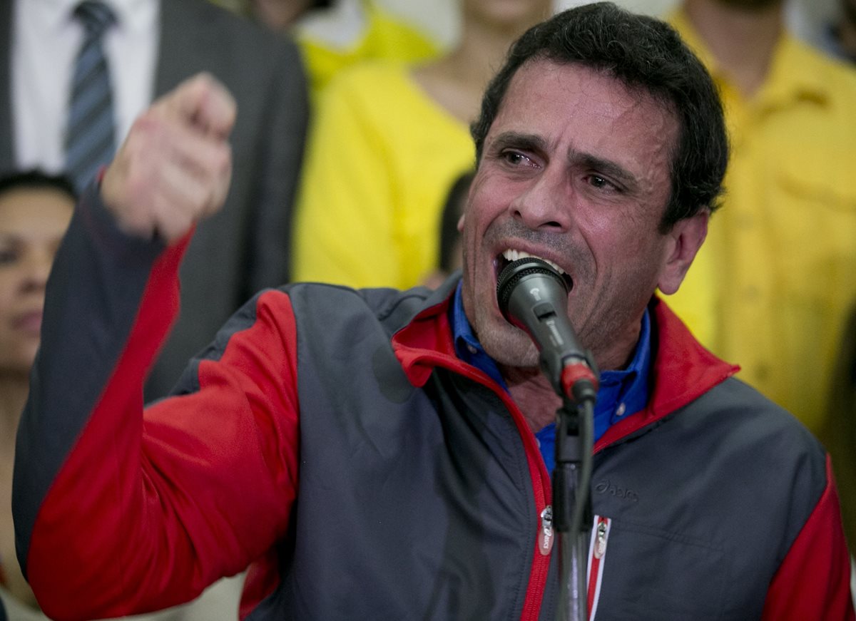 Henrique Capriles, líder opositor venezolano. (Foto Prensa Libre: AP).