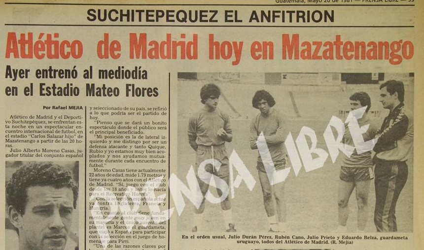 Así se escribió el previo del partido contra el Atlético de Madrid en Prensa Libre. (Foto Prensa Libre: Hemeroteca)