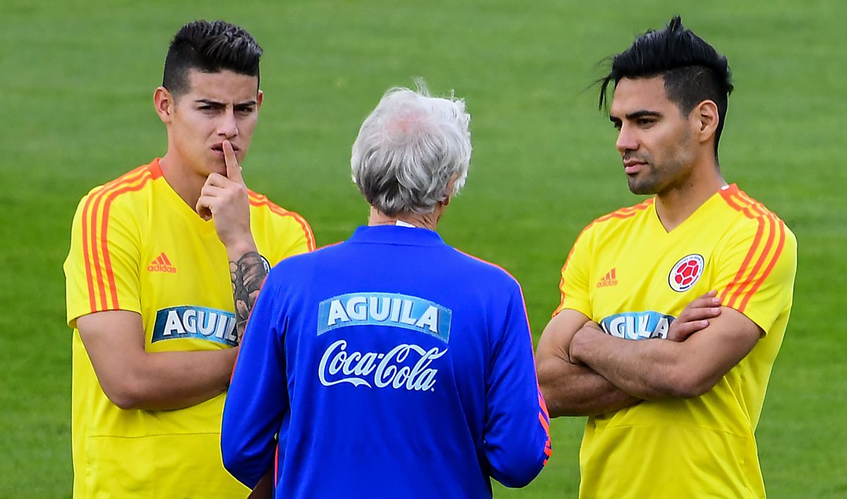 Los dos jugadores esperan ponerse a ritmo con la selección cafetera. (Foto Prensa Libre: AFP)