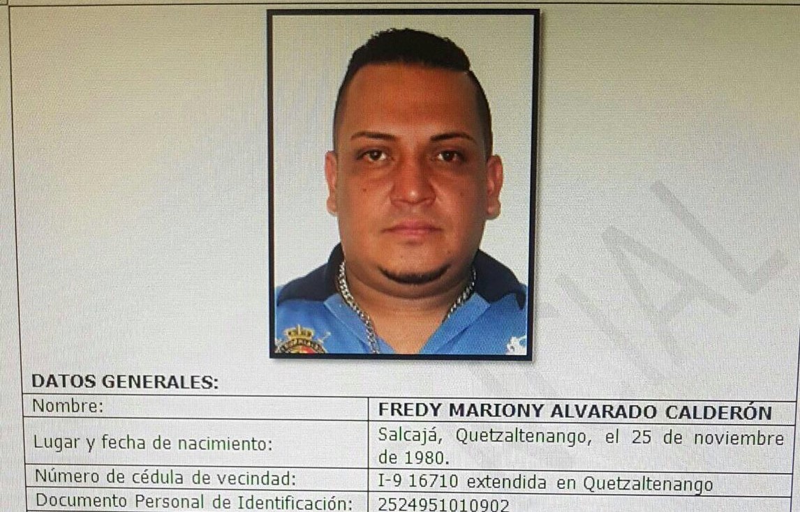La Interpol tenía fichado al guatemalteco Fredy Mariony Alvarado Calderón, capturado esta semana en Maryland, EE. UU. (Foto Prensa Libre: Interpol)