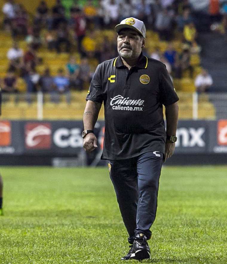 Maradona tuvo un buen inicio en el banquillo de Dorados de Sinaloa. (Foto Prensa Libre: AFP)
