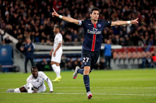 El argentino Javier Pastore abrió el marcador para el PSG. (Foto Prensa Libre: AP)