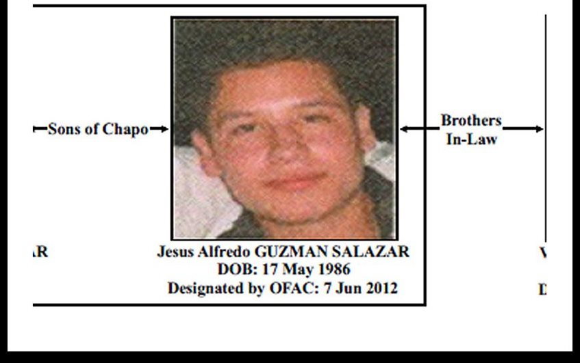 Imagen del hijo del Chapo Guzmán difundida por las autoridades. (Foto Prensa Libre: EFE).