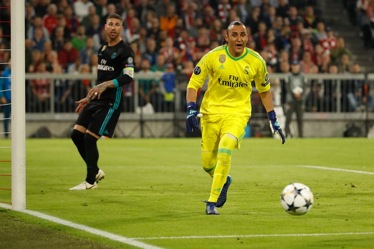 Keylor Navas fue criticado por su error contra el Bayern Múnich, en la ida. (Foto Prensa Libre: AFP)