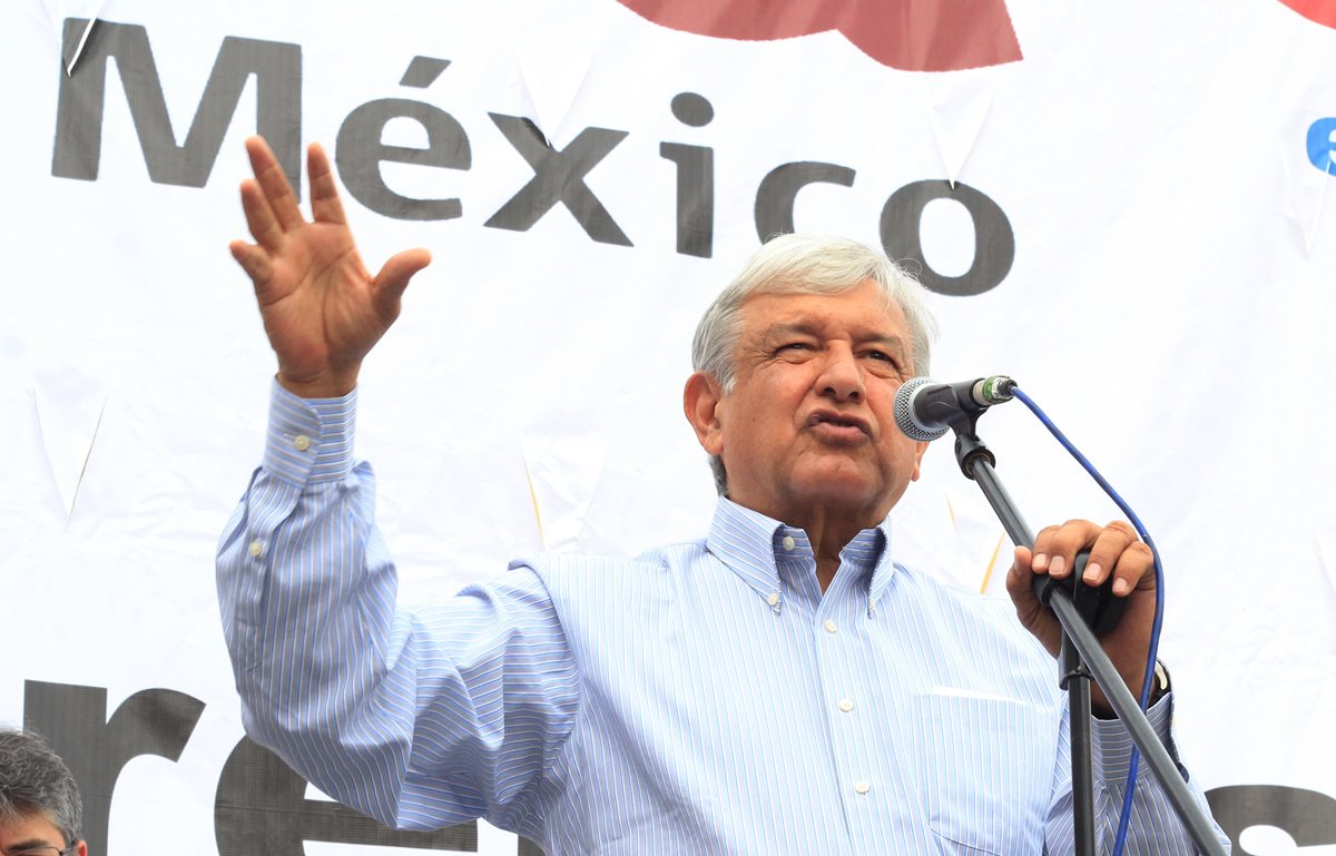 Andrés Manuel López Obrador finalizó su campaña en Guadalajara, capital del estado de Jalisco. (Foto Prensa Libre: EFE)