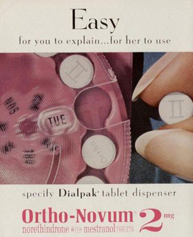 En 1964 la marca de anticonceptivos Ortho Novum publicó una serie de avisos que trataba a la mujeres como olvidadizas y tontas. ORTHO NOVUM