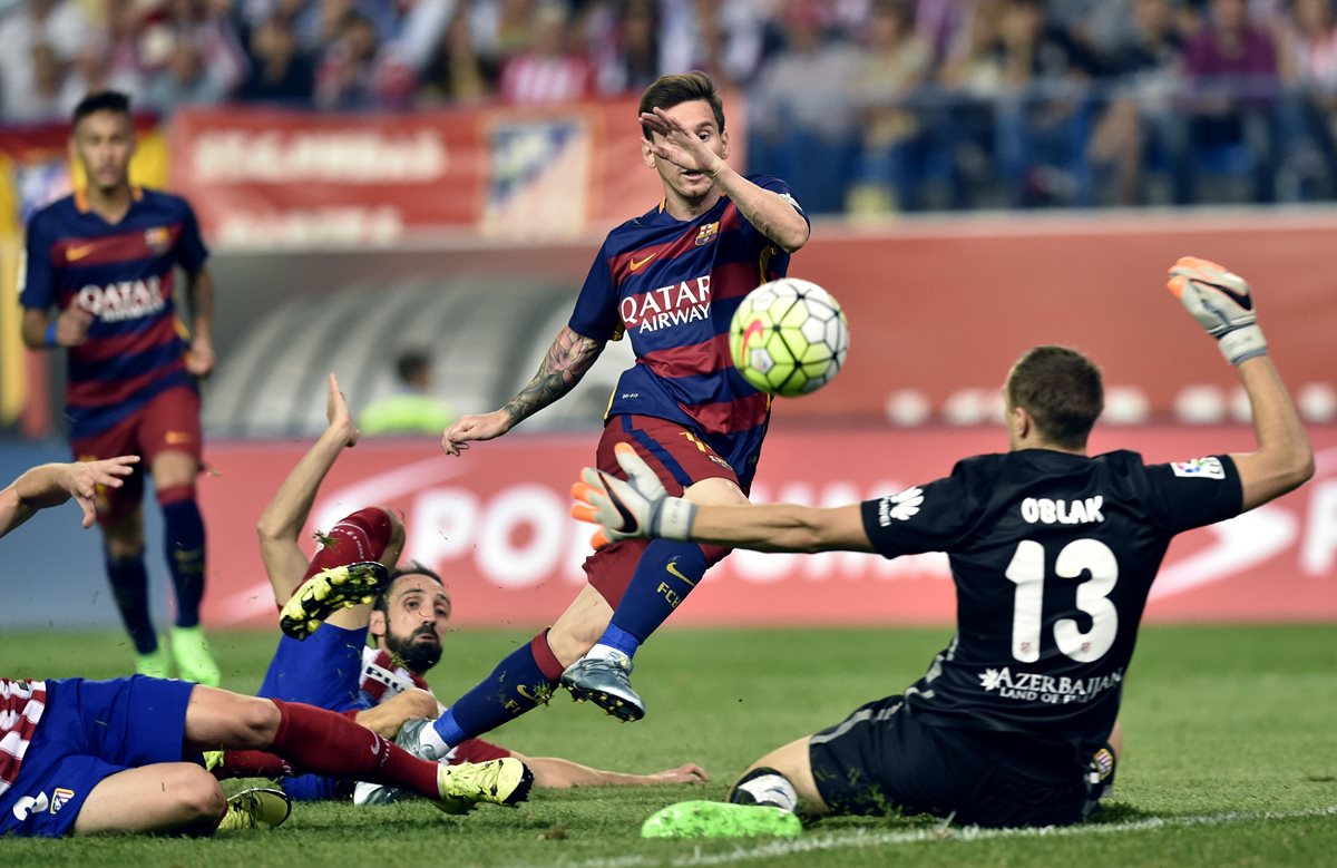 Barcelona superó 2-1 al Atlético de Madrid, en la última fecha de la Liga. (Foto Prensa Libre: AFP)
