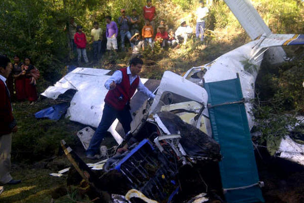 Las fotos del accidente aéreo son cortesía del jefe de bancada Valentín Gramajo.