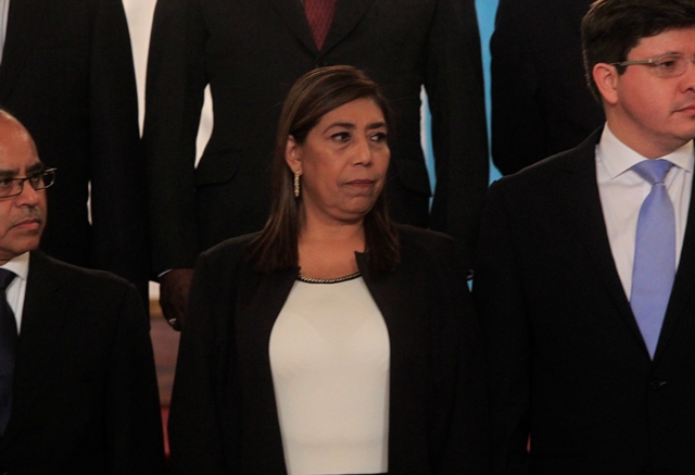 Sherry Ordóñez durante el acto de juramentación el 14 de enero recién pasado. (Foto Prensa Libre: Hemeroteca PL)