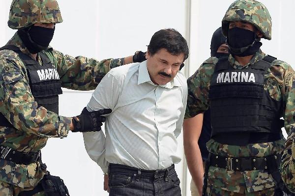 Joaquín el Chapo Guzmán fue capturado por la Marina  el sábado último, en Sinaloa, México. (Foto Prensa Libre: AFP)