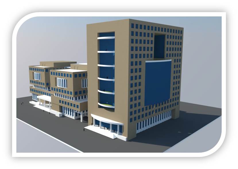 Modelo de la construcción del nuevo edificio del MP. (Foto Prensa Libre: MP)
