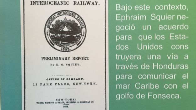 Portada del Reporte Preliminar sobre el Ferrocarril Interoceánico por Honduras de E.G. Squier, publicado en 1854. La idea está volviendo a ser considerada por el actual gobierno de Honduras.