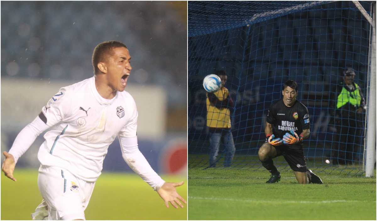 Luis Pedro Molina fue cómplice en el gol de Marvin Ceballos. (Foto Prensa Libre: Carlos Vicente)
