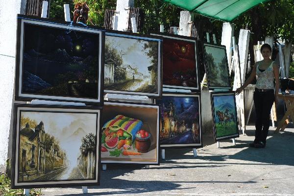 Local DE  la aldea  Sibaná,  El Asintal, Retalhuleu, donde se exhibieron los cuadros.
