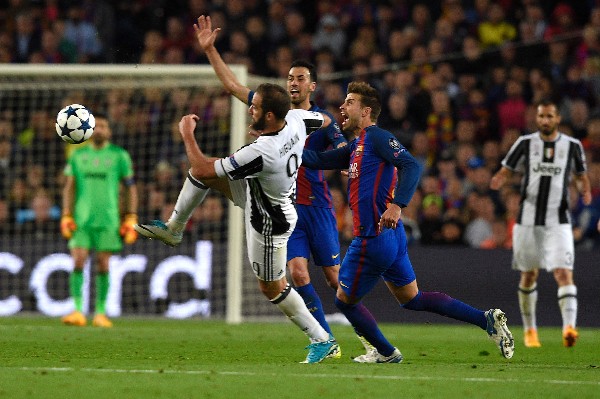 En el Camp Nou se mantuvo el empate sin goles, pero la Juve avanzó a las semis. (Foto Prensa Libre: AFP)
