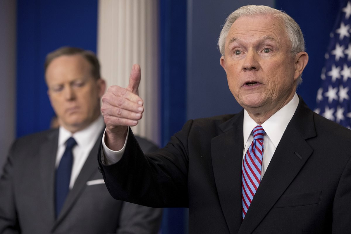 Jeff Sessions, fiscal general de EE. UU. (Foto Prensa Libre: AP)
