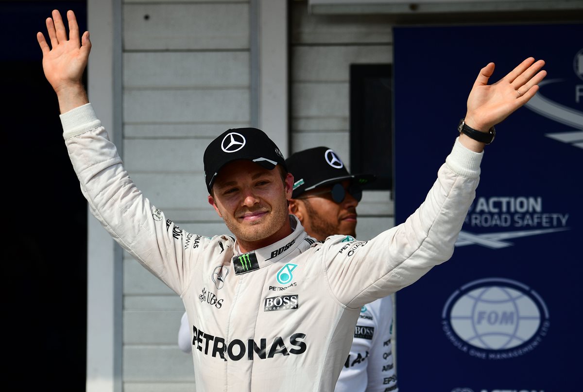 Rosberg quiere otro título y sumó una nueva pole en esta temporada de F1. (Foto Prensa Libre: AFP)