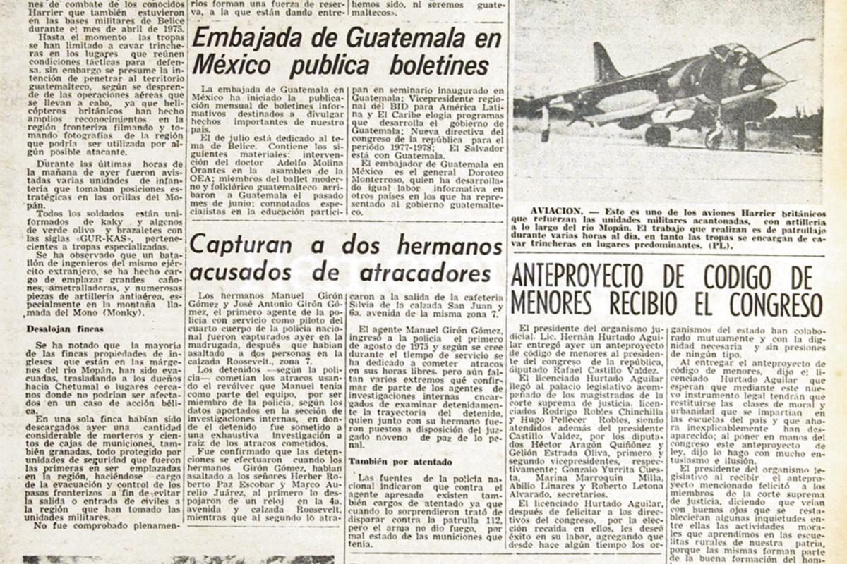 Tropas de Inglaterra acantonadas en la línea fronteriza entre Guatemala y Belice. (Foto: Hemeroteca PL)