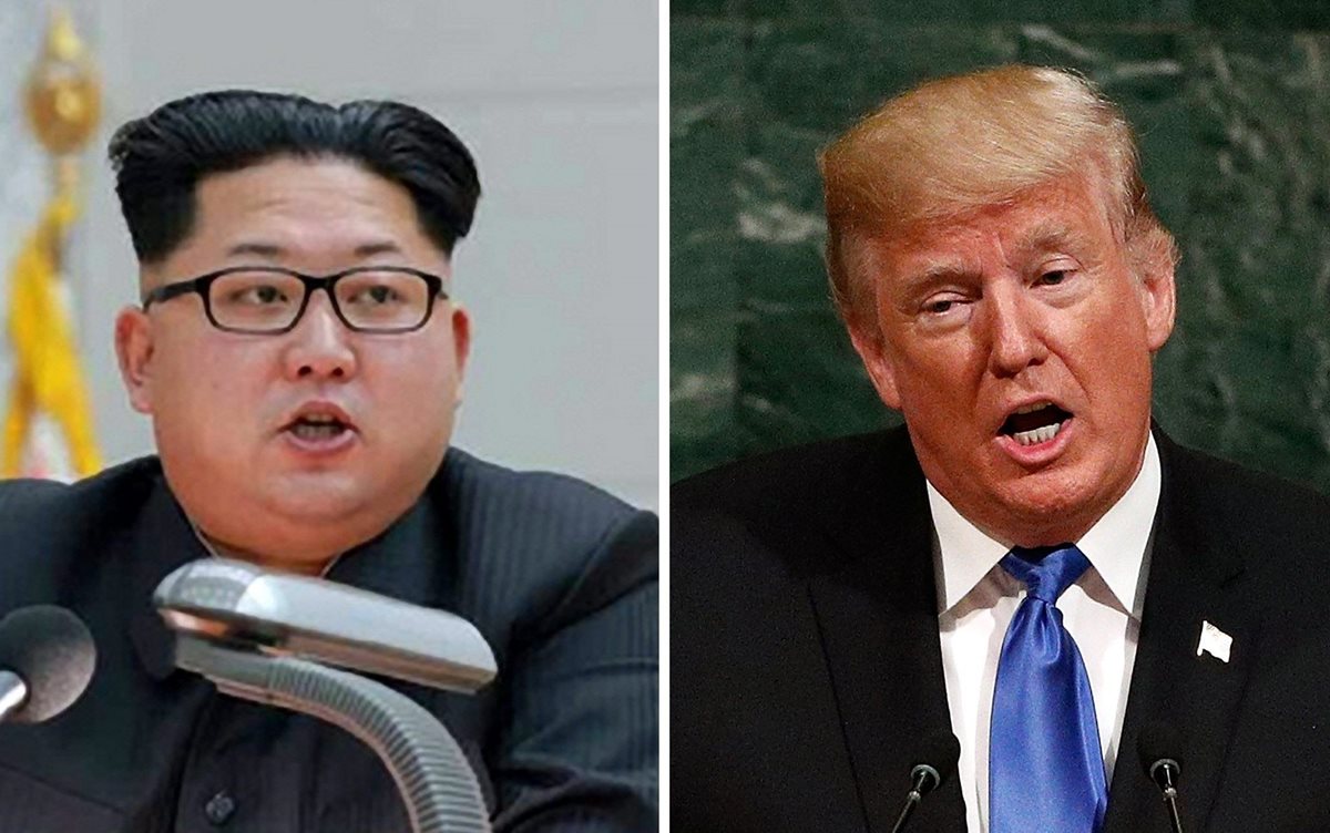 Kim Jong-un y Donald Trump se reunirían en Singapur el 12 de junio luego de constantes roces entre los gobiernos de Corea del Norte y EE. UU. (Foto Prensa Libre: EFE)