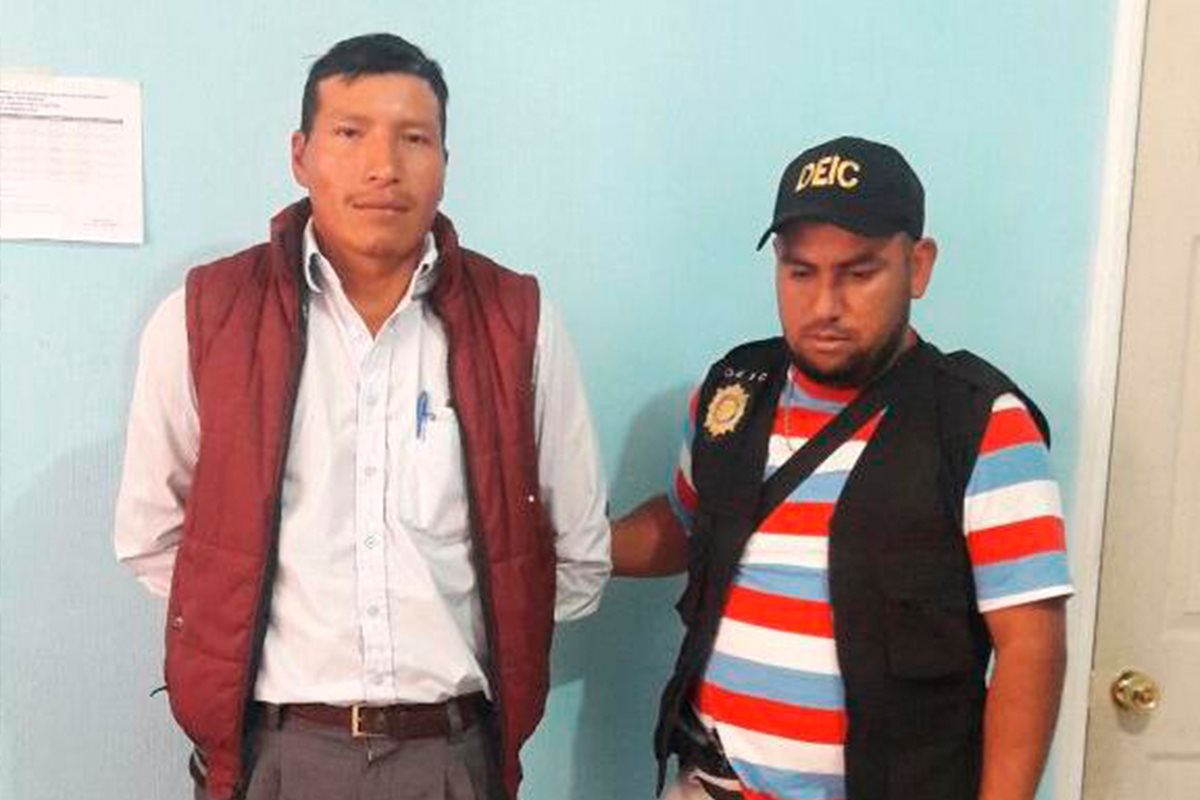 Baudilio Artemio González fue capturado en la cabecera de San Marcos. (Foto Prensa Libre: Whitmer Barrera).