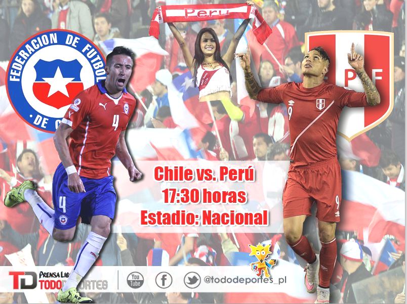 Chile y Perú buscan el primer boleto hacia la final de la Copa América. (Foto Prensa Libre: TodoDeportes)