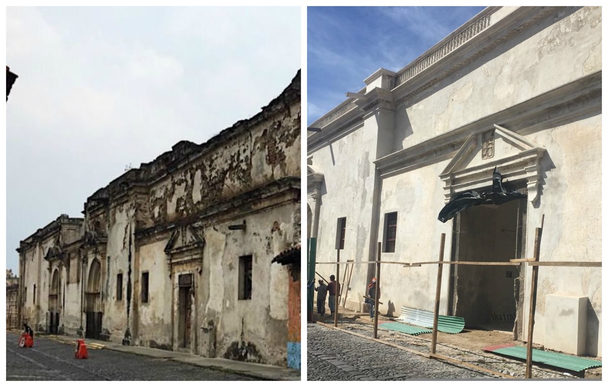La fachada de la Catedral ha sido restaurada para preservar su valor arquitectónico y cultural para las futuras generaciones. (Foto Prensa Libre: Cortesía Cortesía Patronato de Catedral la Antigua Guatemala)