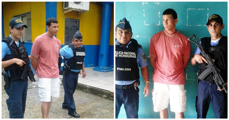 La policía de Honduras detiene a un hombre acusado de trata de personas por una menor guatemalteca. (Foto Prensa Libre: Abraham Canaca)