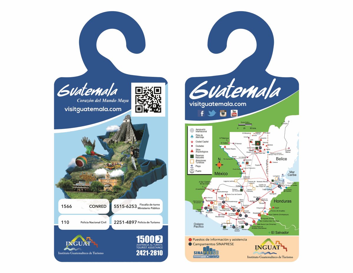 Los ejemplares incluyen un QR con información de sitios turísticos de Guatemala. (Foto Prensa Libre: Inguat)