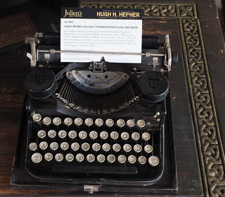 Máquina de escribir Underwood Standard, usada por Hefner en su juventud. (Foto: AFP).