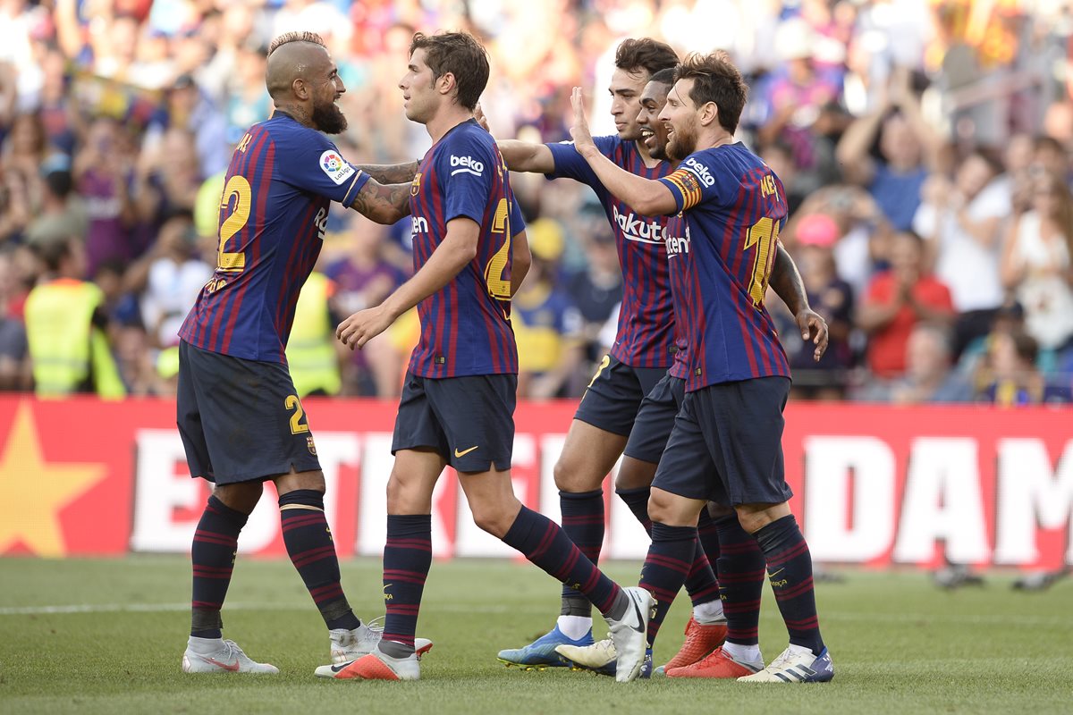 El Barcelona fue totalmente superior en el partido por el Trofeo Joan Gamper 2018 contra el Boca Juniors de Argentina. (Foto Prensa Libre: AFP)