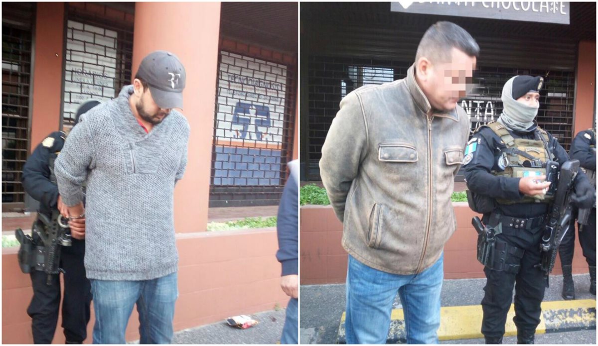 Dos hombres fueron capturados cuando portaban una fuerte cantidad de dinero en efectivo. (Foto Prensa Libre: PNC)