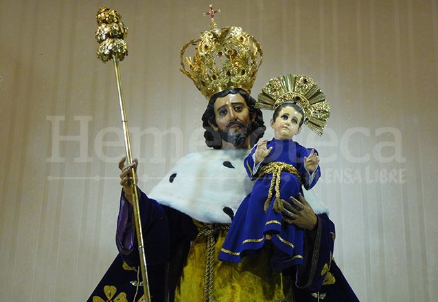 Consagrada y Coronada Imagen del Patriarca Señor San José del Santuario del mismo nombre en la capital. (Foto: Néstor Galicia)