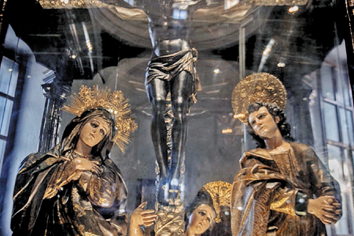 Se cree que la escena del altar mayor de la Basílica de Esquipulas fue tomada de un manual de Alberto Durero.