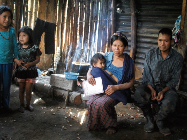 Vivienda de la familia Silvestre Vargas, en la comunidad Com, Jacaltenango.