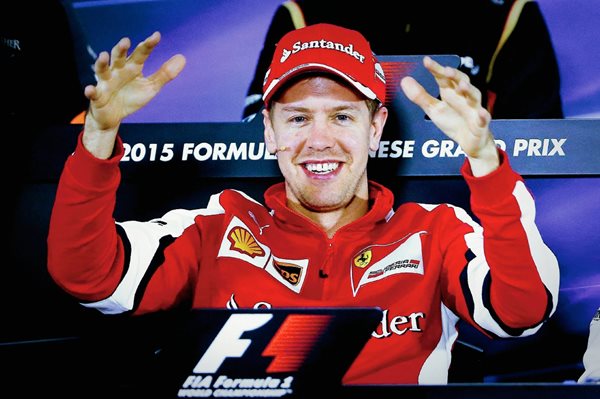 El piloto alemán Sebastian Vettel, de Ferrari, participa en una rueda de prensa en el Circuito Internacional de Shanghái, China. (Foto Prensa Libre: EFE)