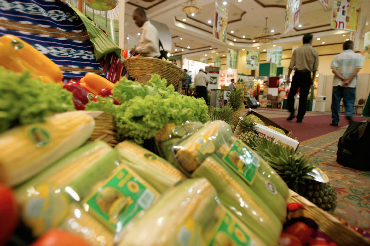 Más de 160 productos se exhiben en la feria agrícola.  (Foto Prensa Libre:Danilo López)